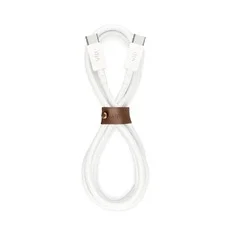Дата-кабель "vlp" Nylon Cable USB C - USB C, 100W, 1.2м, белый